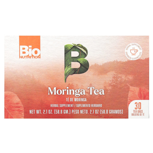 Bio Nutrition-Moringa Tea-Caffeine Free-30 Tea Bags-2.1 oz (58.8 g)