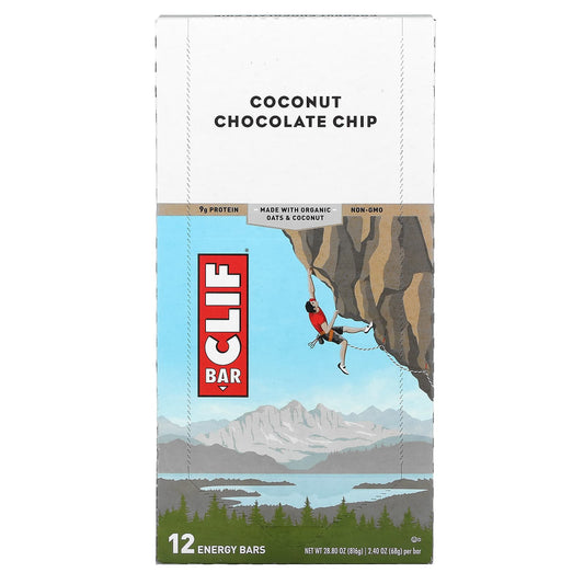 Clif Bar-Energy Bar-Coconut Chocolate Chip-12 Bars-2.40 oz (68 g) Each