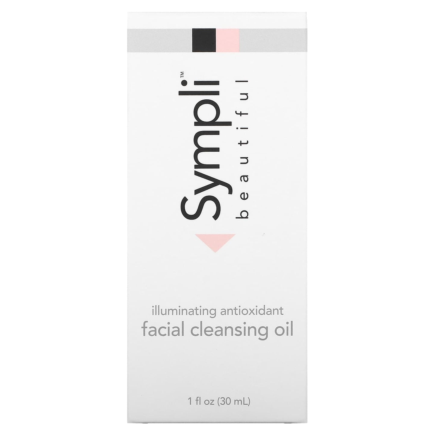 Sympli Beautiful, Illuminating Antioxidant Facial Cleansing Oil, with Argan, Marula, Rosehip & Orange Oil, 1 fl oz (30 ml)