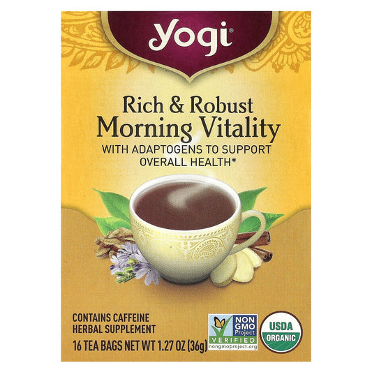 Yogi Tea-Rich & Robust Morning Vitality-16 Tea Bags-1.27 oz (36 g)