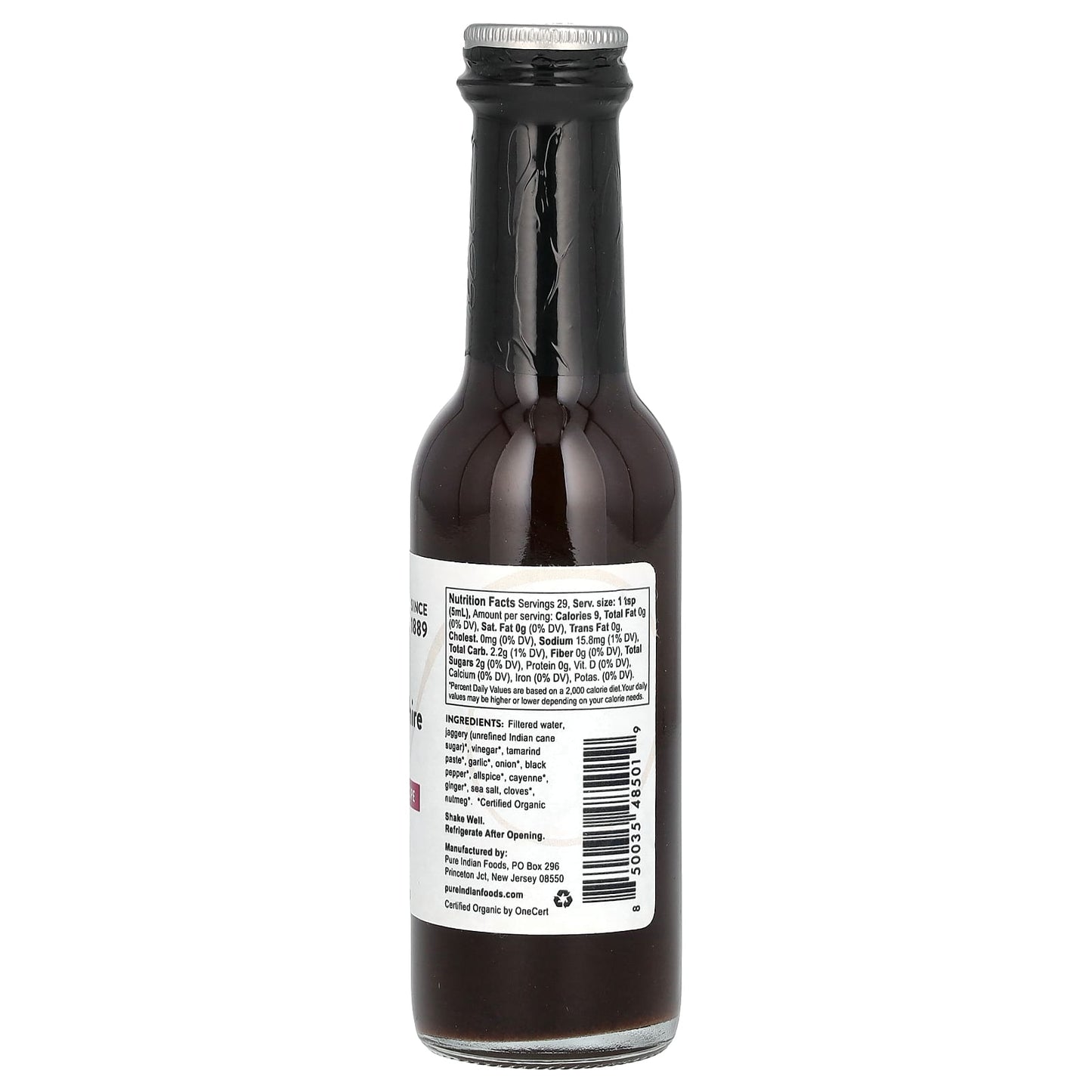 Pure Indian Foods, Organic Worcestershire Sauce, 5 fl oz (148 ml)