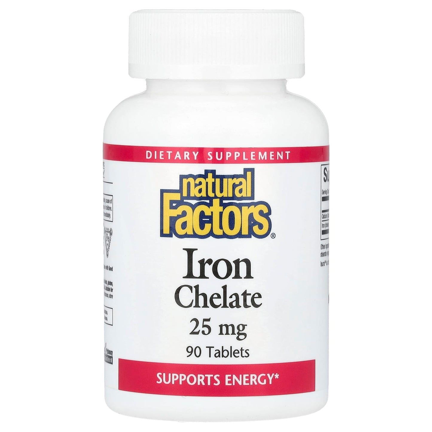 Natural Factors-Iron Chelate-25 mg-90 Tablets