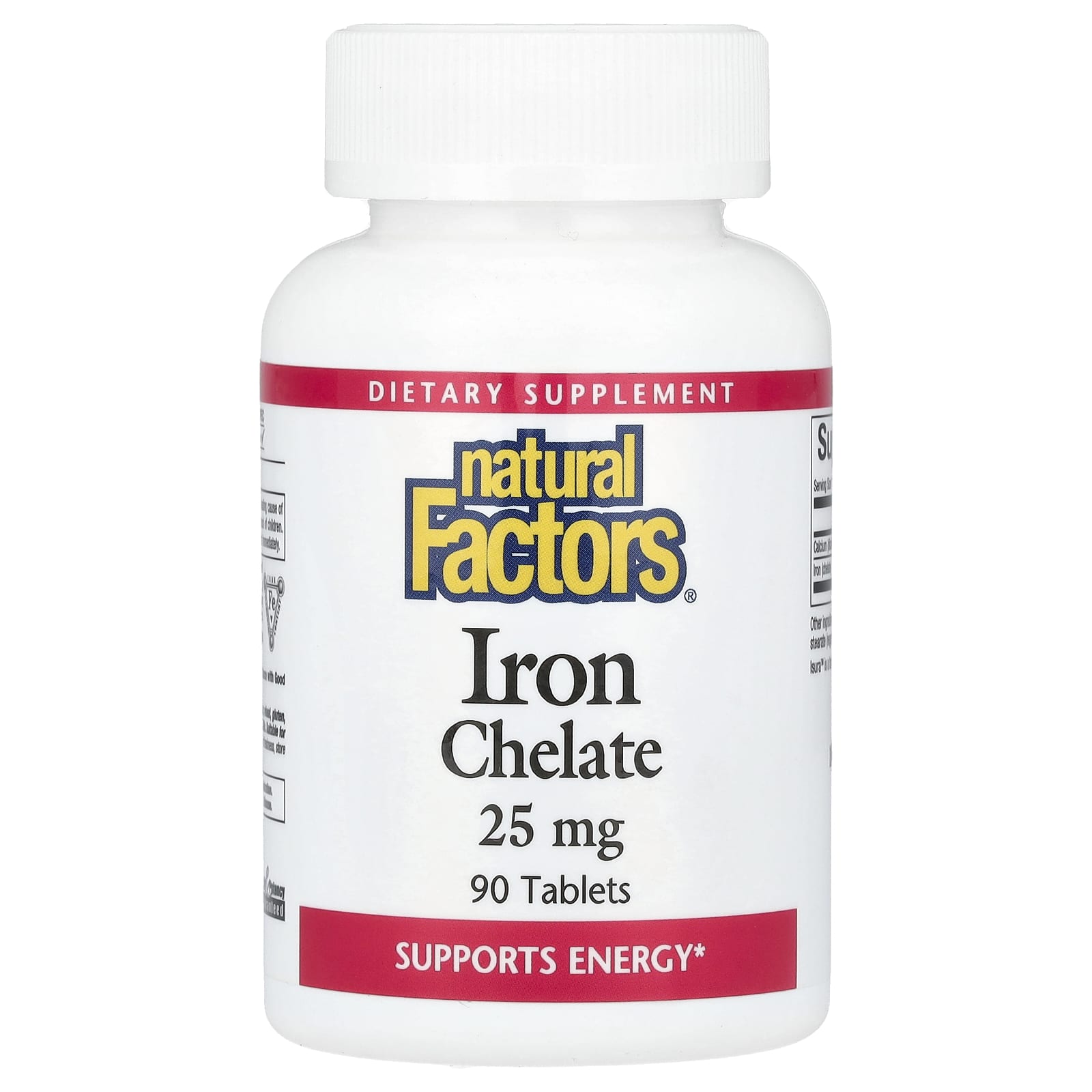 Natural Factors-Iron Chelate-25 mg-90 Tablets