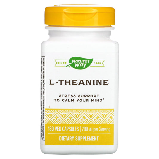 Nature's Way-L-Theanine-200 mg-180 Veg Capsules (100 mg per Capsule)