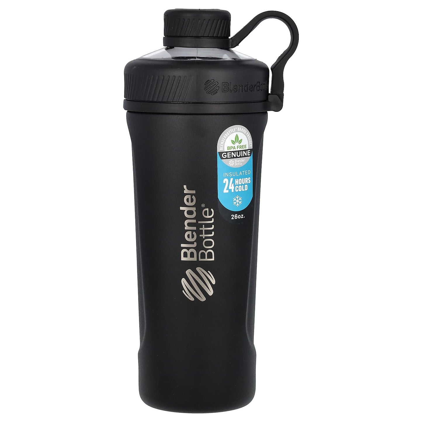 Blender Bottle-Radian-Insulated Stainless Steel-Matte Black-26 oz (770 ml)