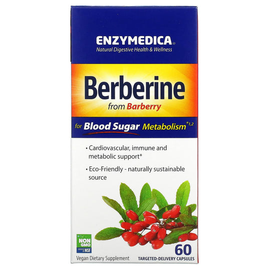 Enzymedica-Berberine for Blood Sugar Metabolism-60 Targeted-Delivery Capsules