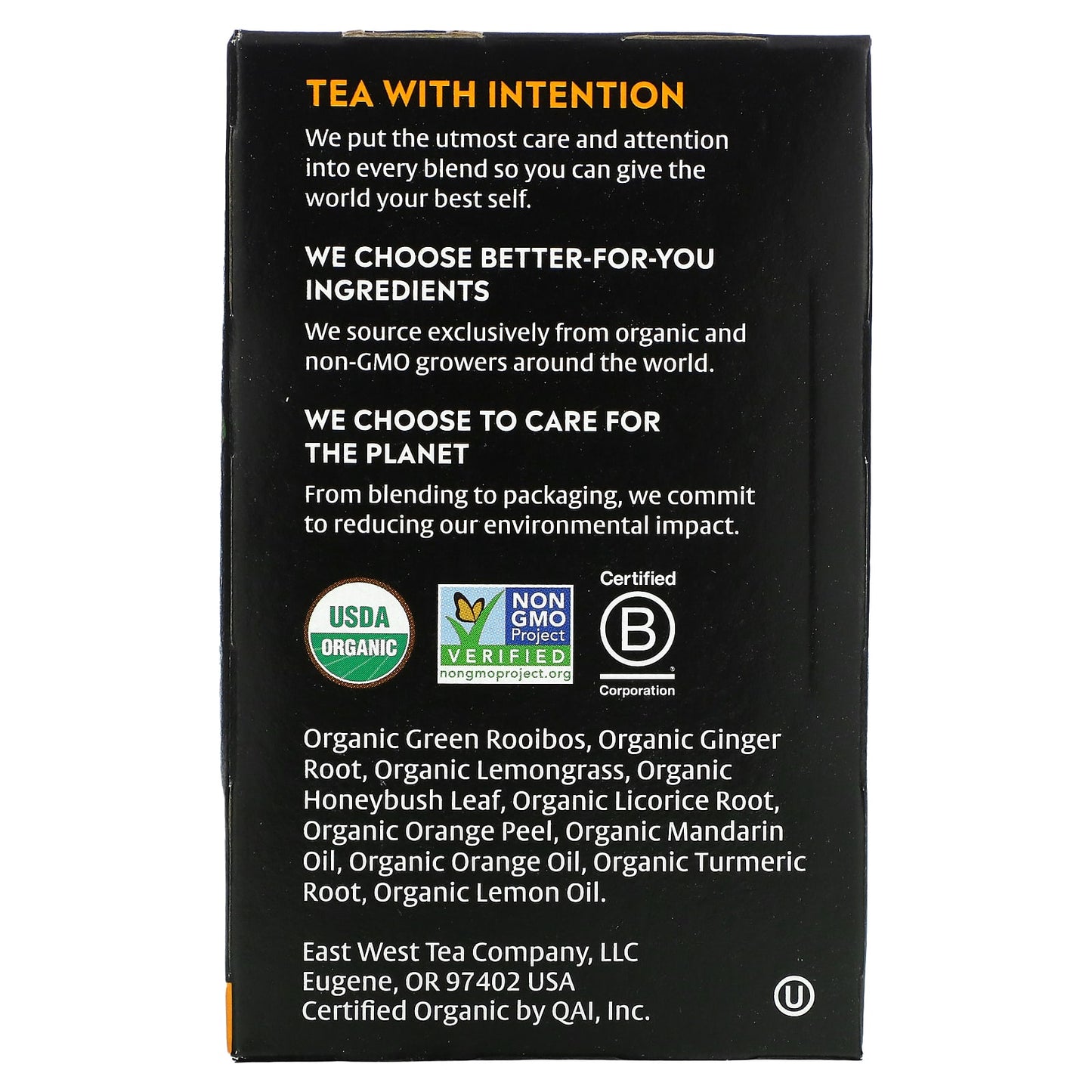 Choice Organic Teas, Herbal Tea, Mandarin Ginger, Caffeine Free, 16 Tea Bags, 1.02 oz (29 g)