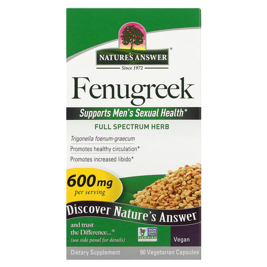 Nature's Answer-Fenugreek-600 mg-90 Vegetarian Capsules