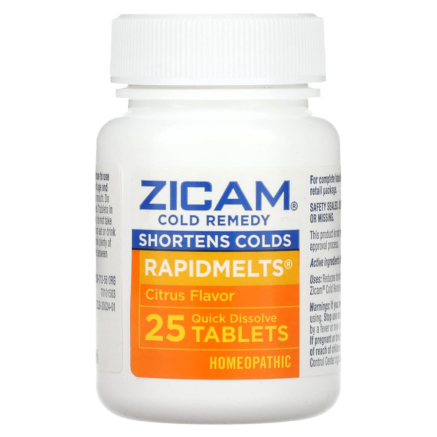 Zicam, Cold Remedy, RapidMelts, Citrus, 25 Quick Dissolve Tablets