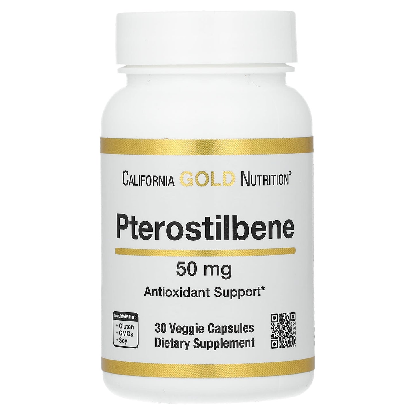 California Gold Nutrition-Pterostilbene-50 mg-30 Veggie Capsules