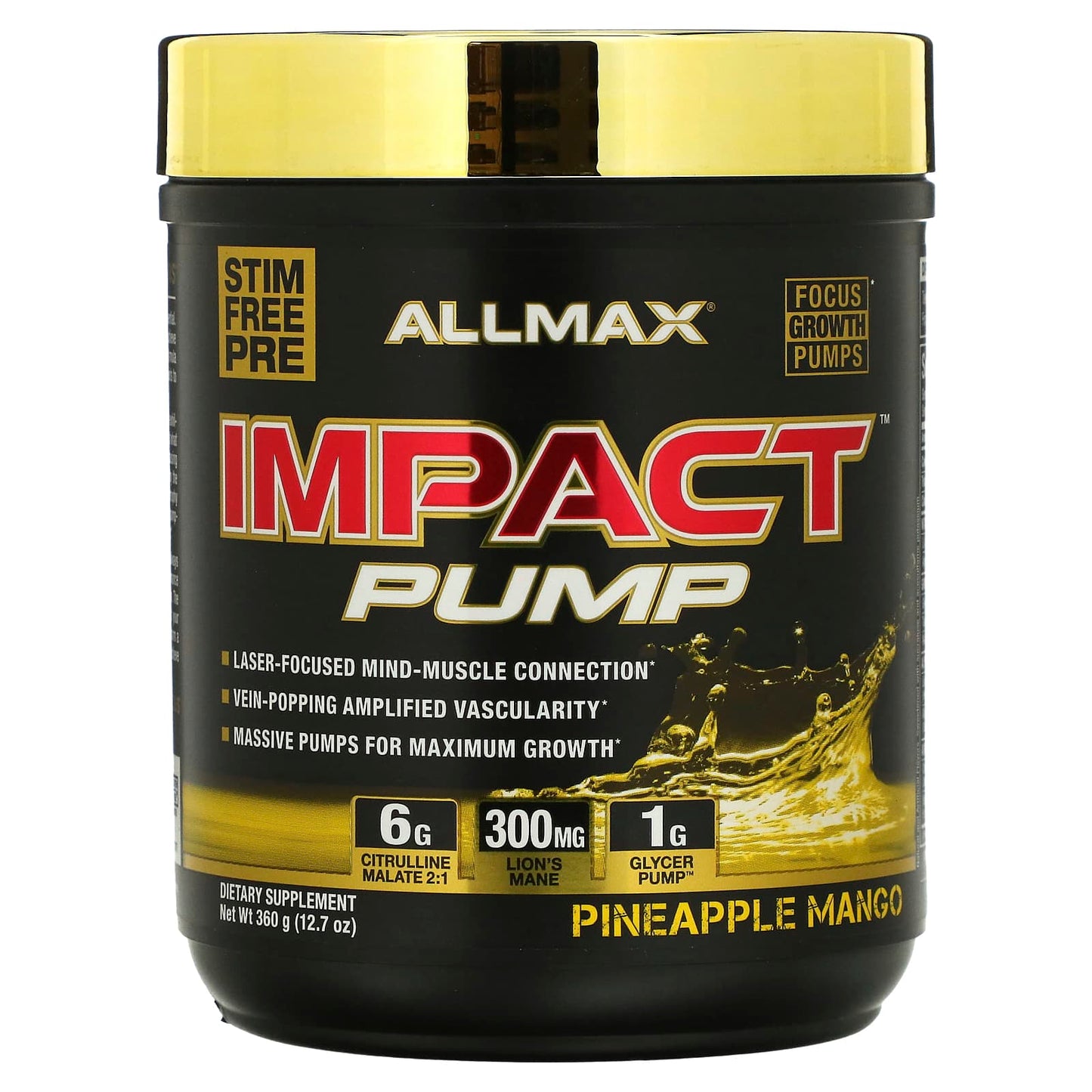 ALLMAX-IMPACT Pump-Pineapple Mango-12.7 oz (360 g)