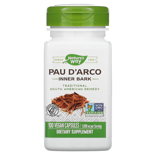 Nature's Way-Pau D'Arco Inner Bark-545 mg-100 Vegan Capsules