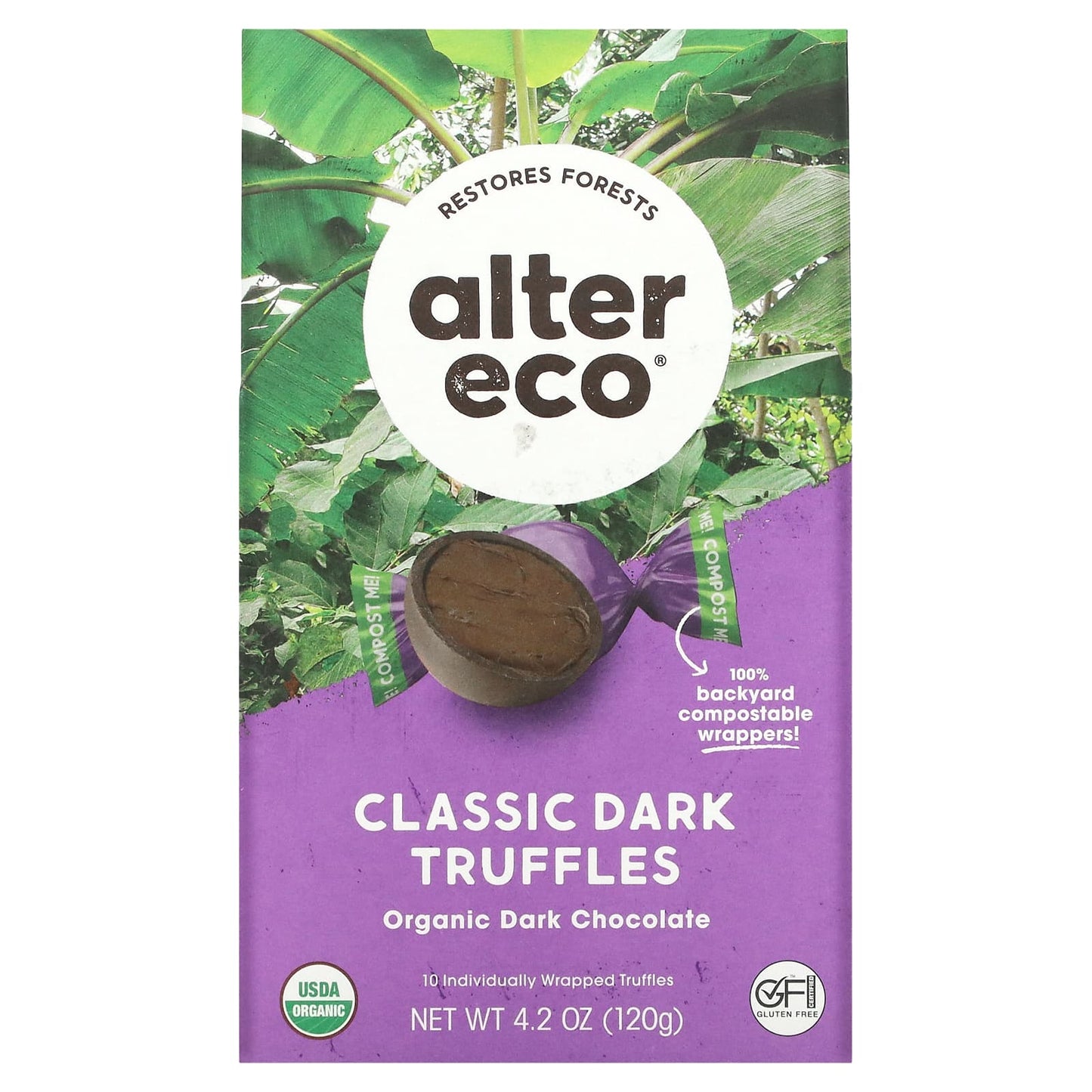 Alter Eco-Organic Classic Dark Truffles-Dark Chocolate-4.2 oz (120 g)