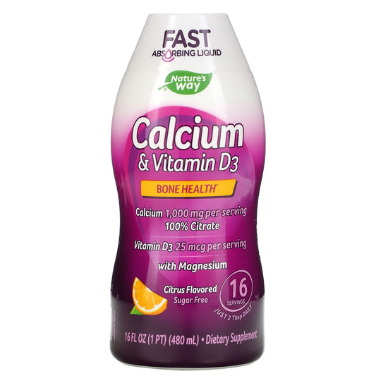 Nature's Way-Calcium & Vitamin D3-Citrus-16 fl oz (480 ml)