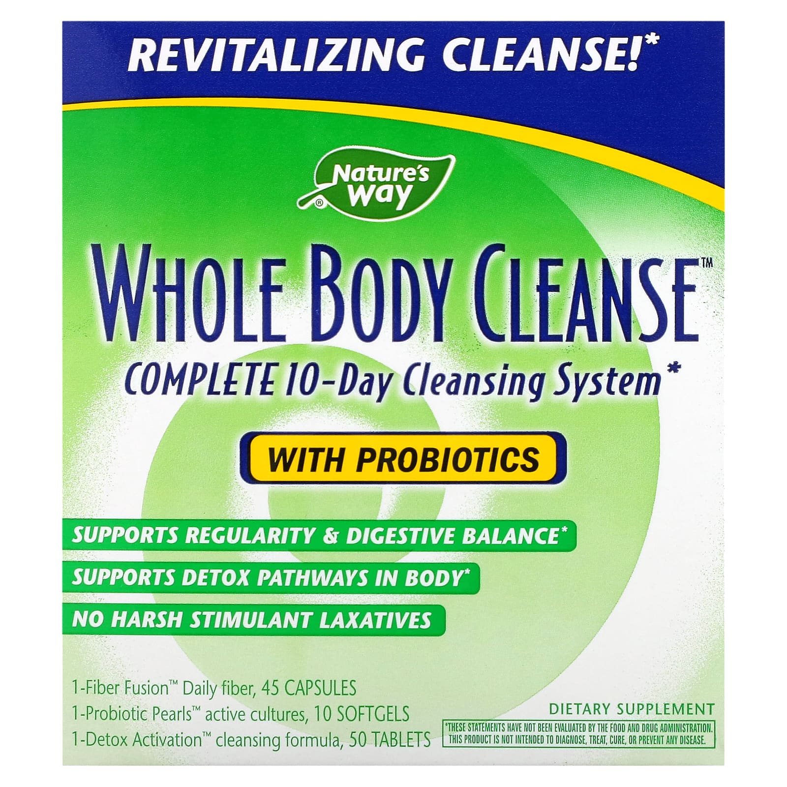 Nature's Way-Whole Body Cleanse-Complete 10-Day Cleansing System-3 Part Program