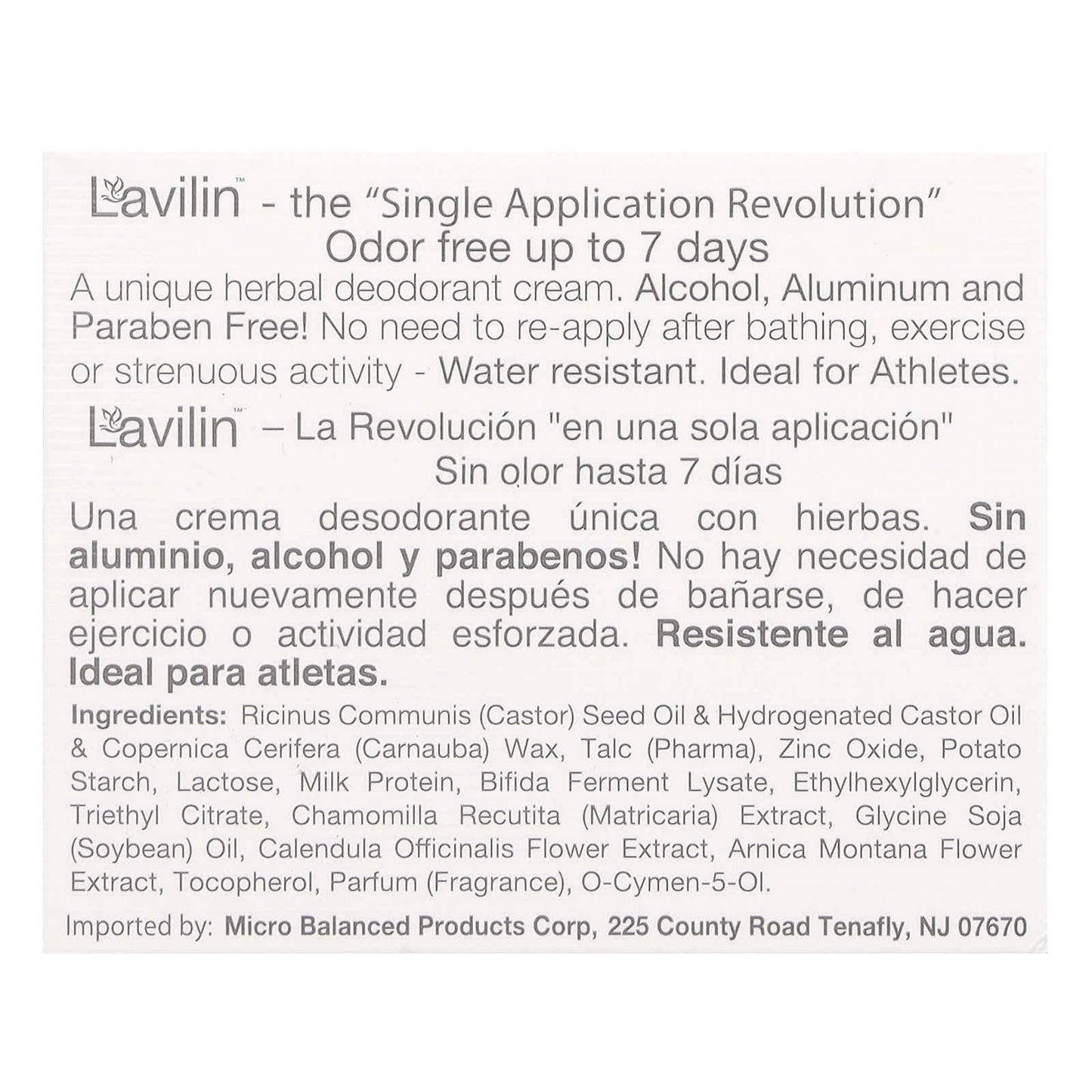 Lavilin, Underarm Deodorant Cream, 12.5 g