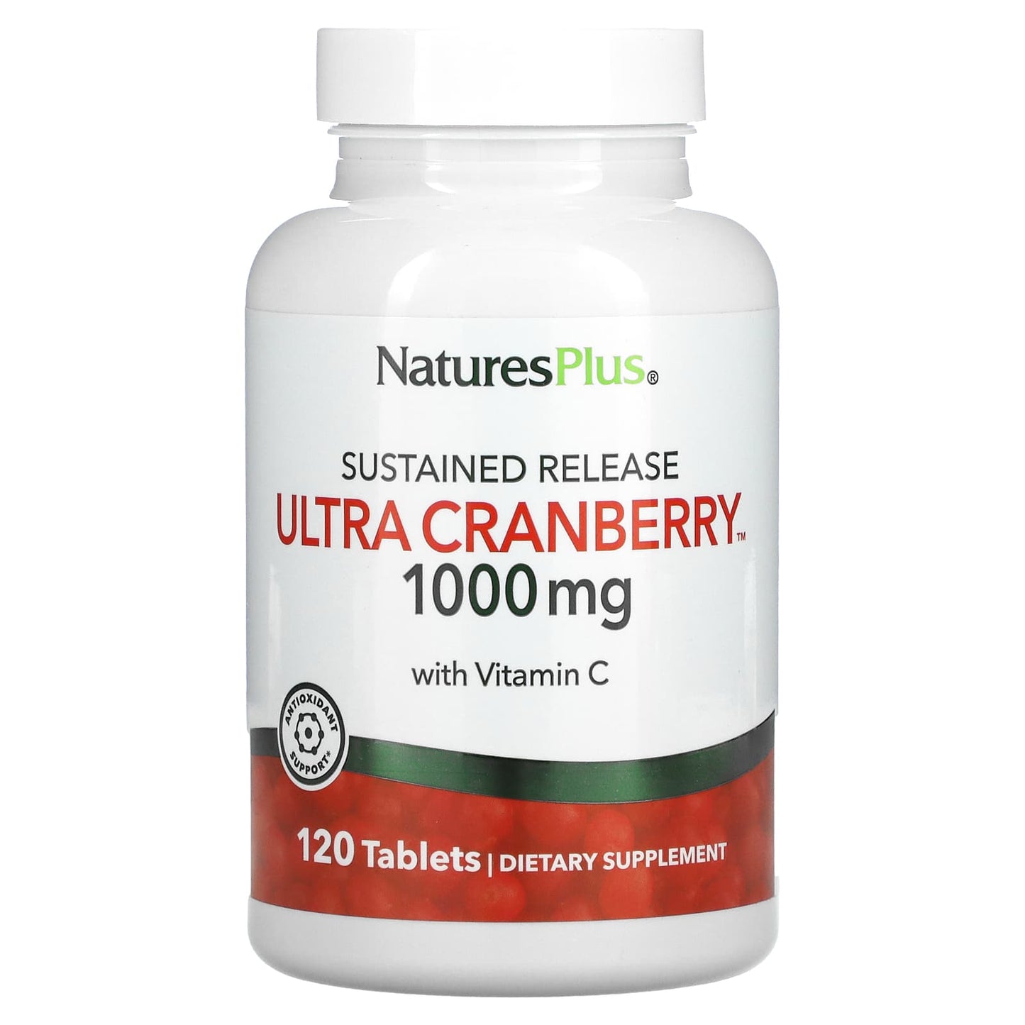 NaturesPlus-Sustained Release Ultra Cranberry-1,000 mg-120 Tablets