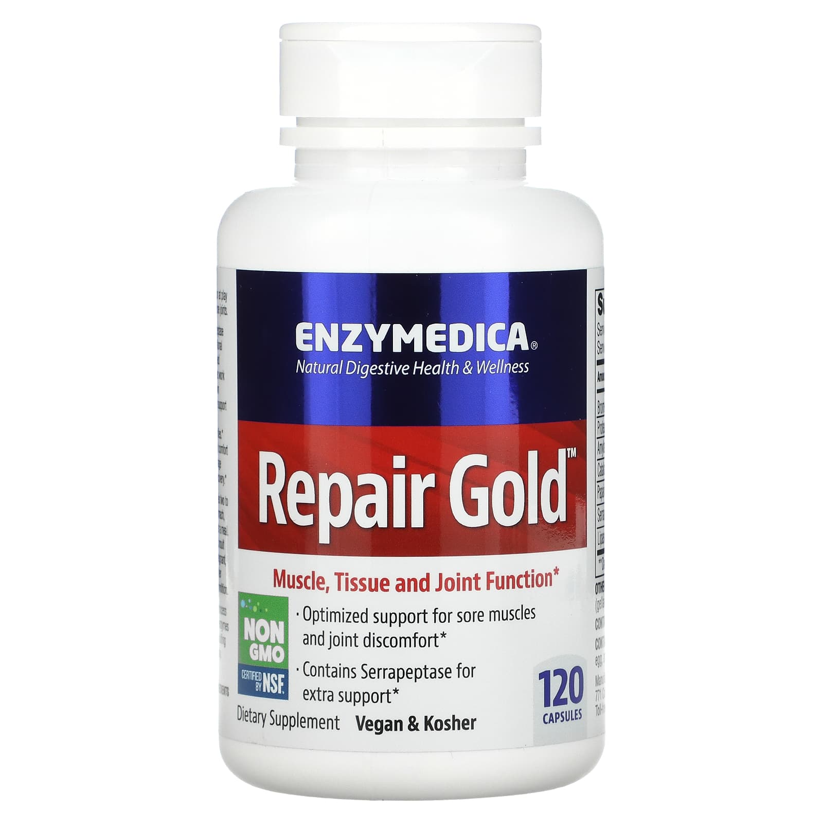 Enzymedica-Repair Gold-Muscle-Tissue-and Joint Function-120 Capsules