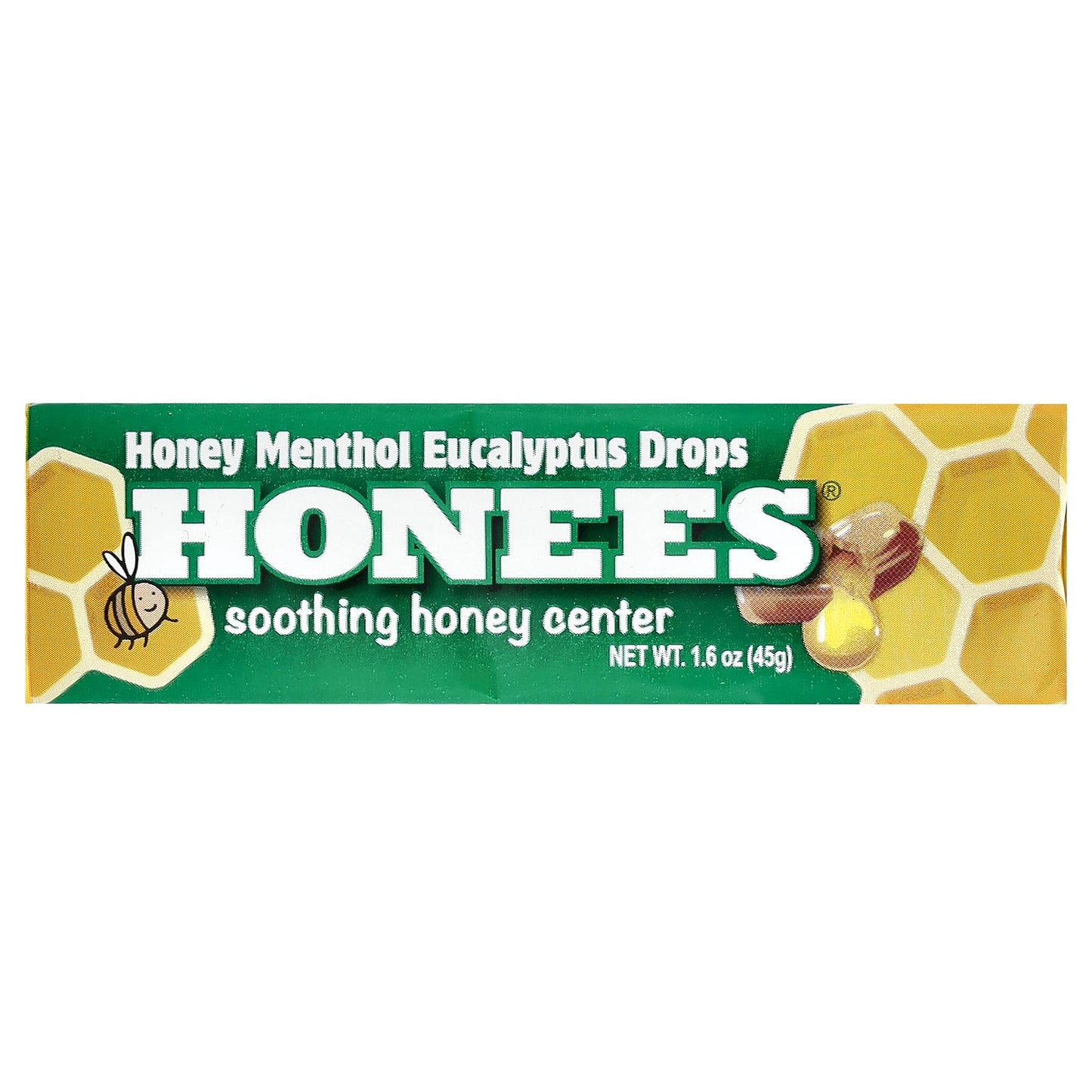 Honees-Honey Menthol Eucalyptus Drops-1.6 oz (45 g)