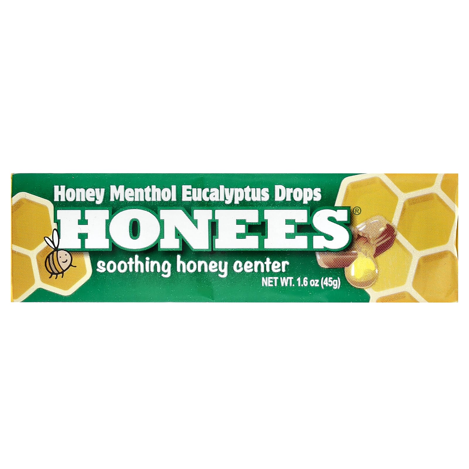 Honees-Honey Menthol Eucalyptus Drops-1.6 oz (45 g)