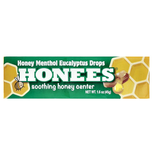 Honees-Honey Menthol Eucalyptus Drops-1.6 oz (45 g)