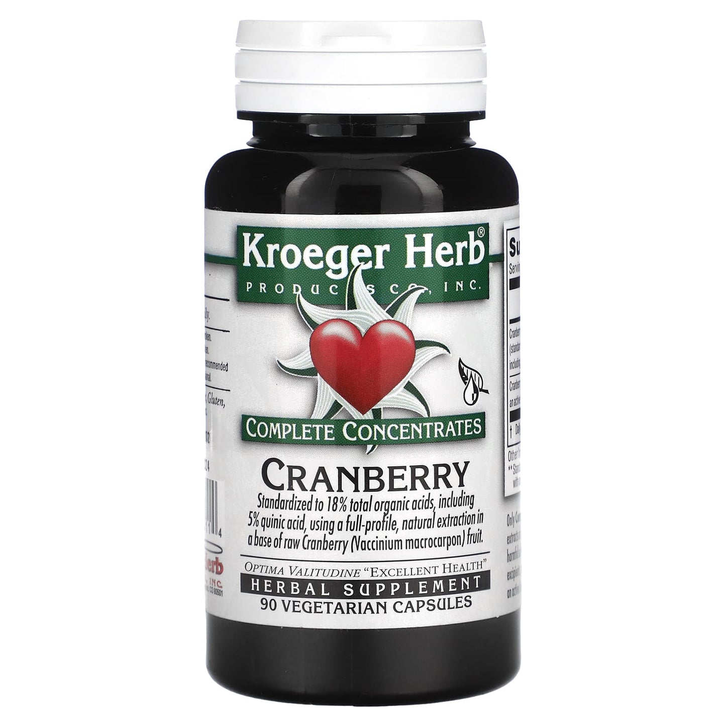 Kroeger Herb Co-Complete Concentrates-Cranberry-90 Vegetarian Capsules