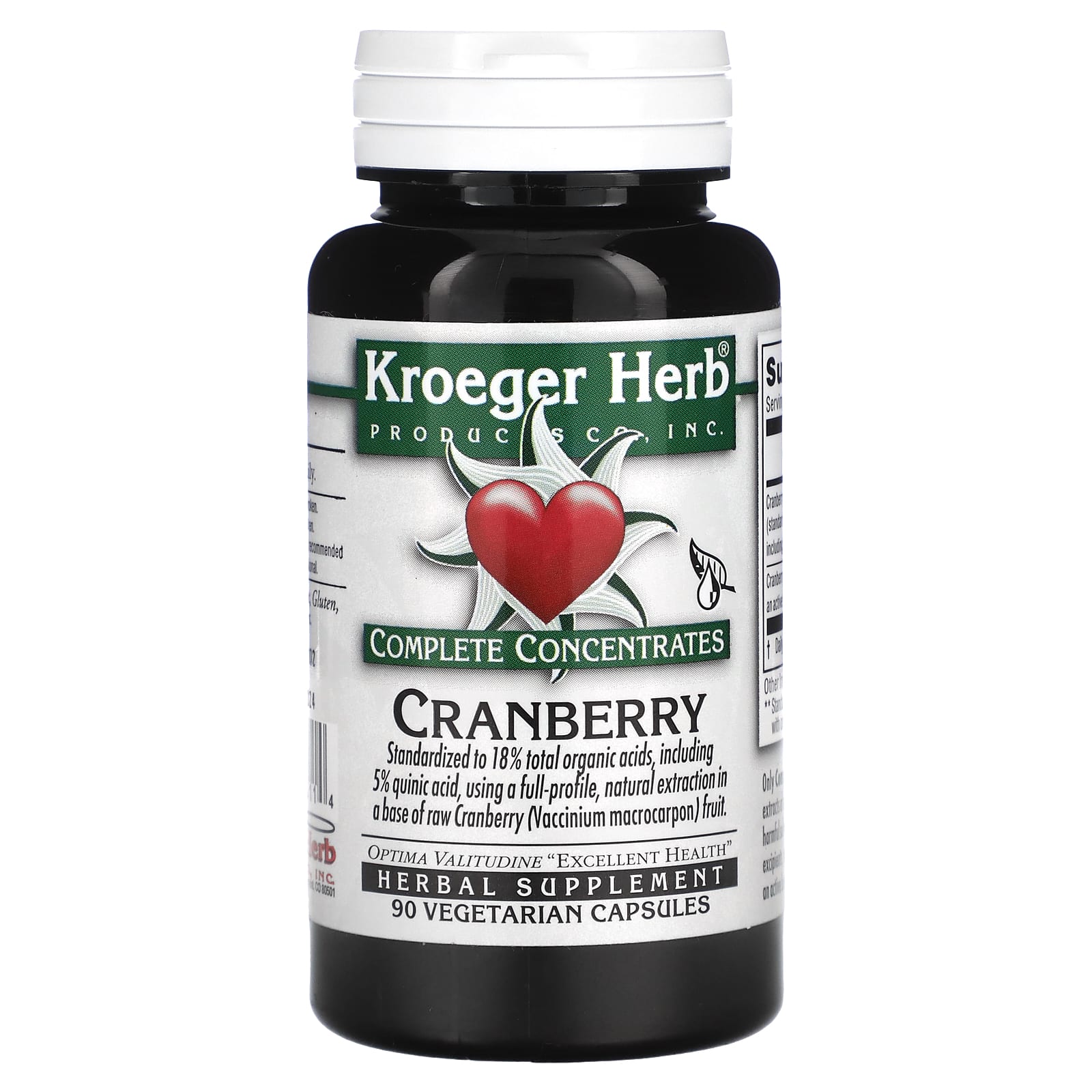 Kroeger Herb Co-Complete Concentrates-Cranberry-90 Vegetarian Capsules