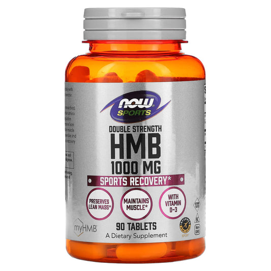 NOW Foods-Sports-HMB-Double Strength-1,000 mg-90 Tablets