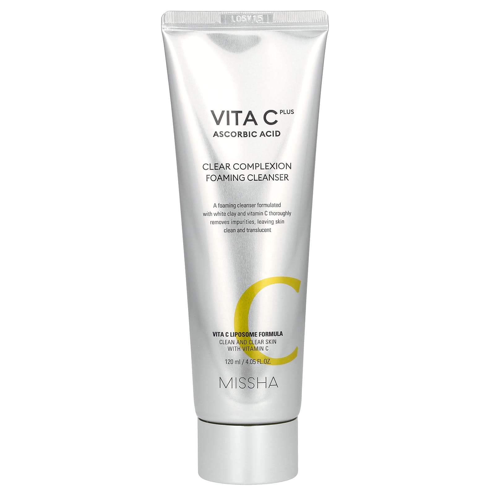 Missha-Vita C Plus Ascorbic Acid-Clear Complexion Foaming Cleanser-4.05 fl oz (120 ml)