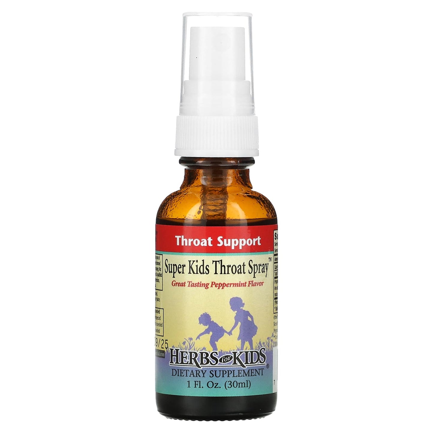 Herbs for Kids-Super Kids Throat Spray-Peppermint-1 fl oz (30 ml)