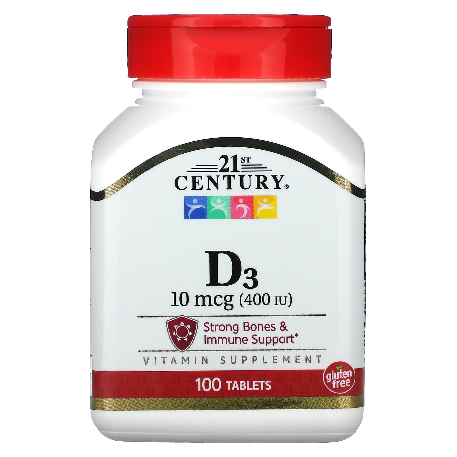 21st Century-Vitamin D3-10 mcg (400 IU)-100 Tablets