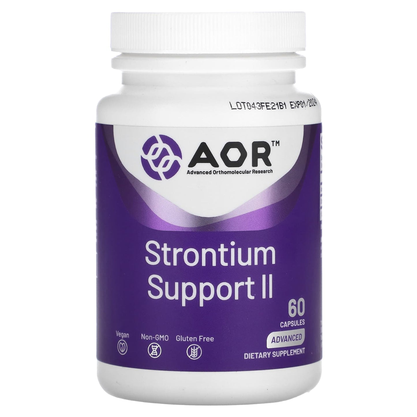 Advanced Orthomolecular Research AOR-Strontium Support II-60 Capsules