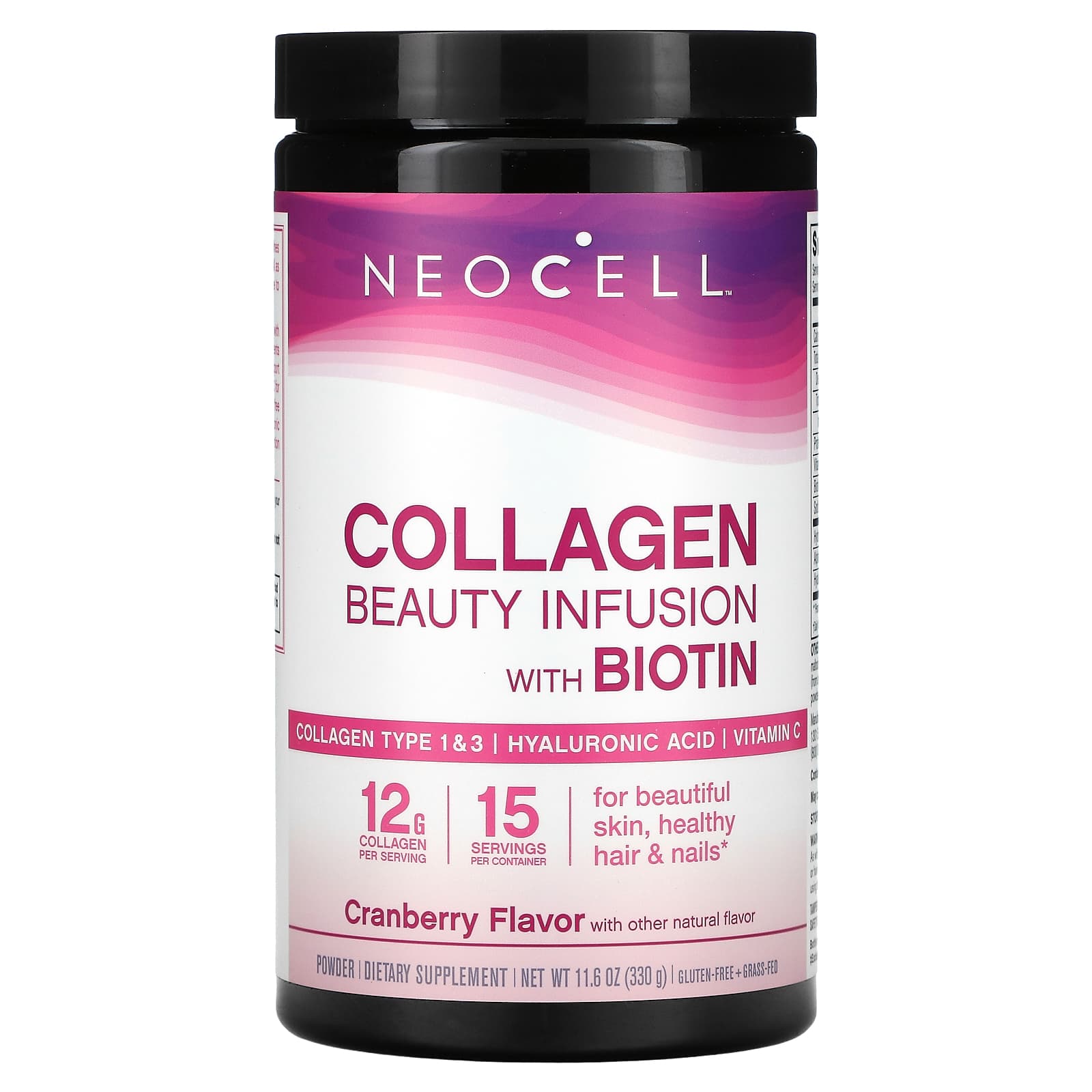 NeoCell-Collagen Beauty Infusion with Biotin Drink Mix-Cranberry-11.6 oz (330 g)