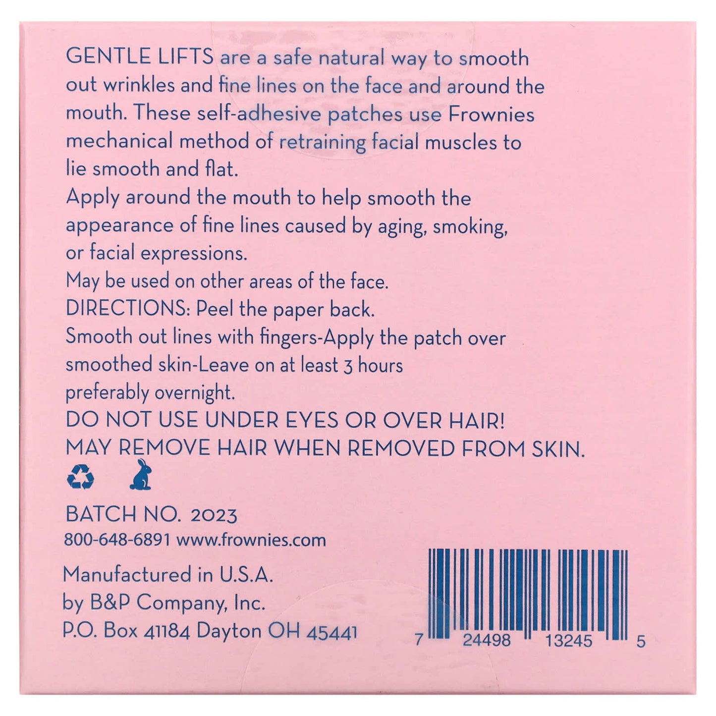 Frownies, Gentle Lifts, Wrinkle Smoothers for Lip Line and Small Areas, 60 Self Adhesive Patches