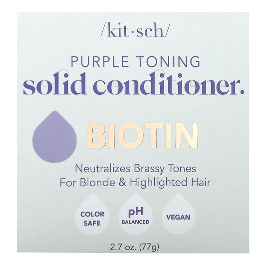 Kitsch-Purple Toning Solid Conditioner Bar-Biotin-Orange Blossom & Jasmine-1 Bar-2.7 oz (77 g)