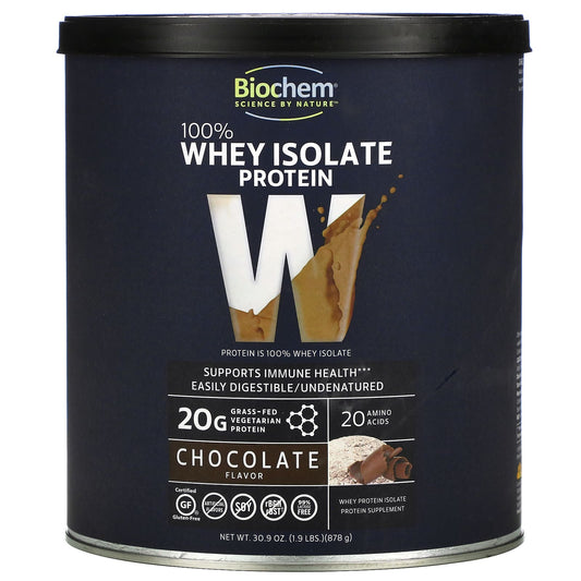 Biochem-100% Whey Isolate Protein-Chocolate-1.9 lbs (878 g)