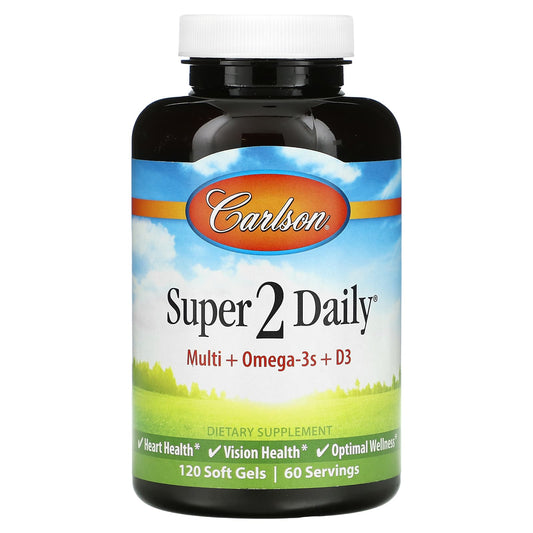 Carlson-Super 2 Daily-120 Soft Gels