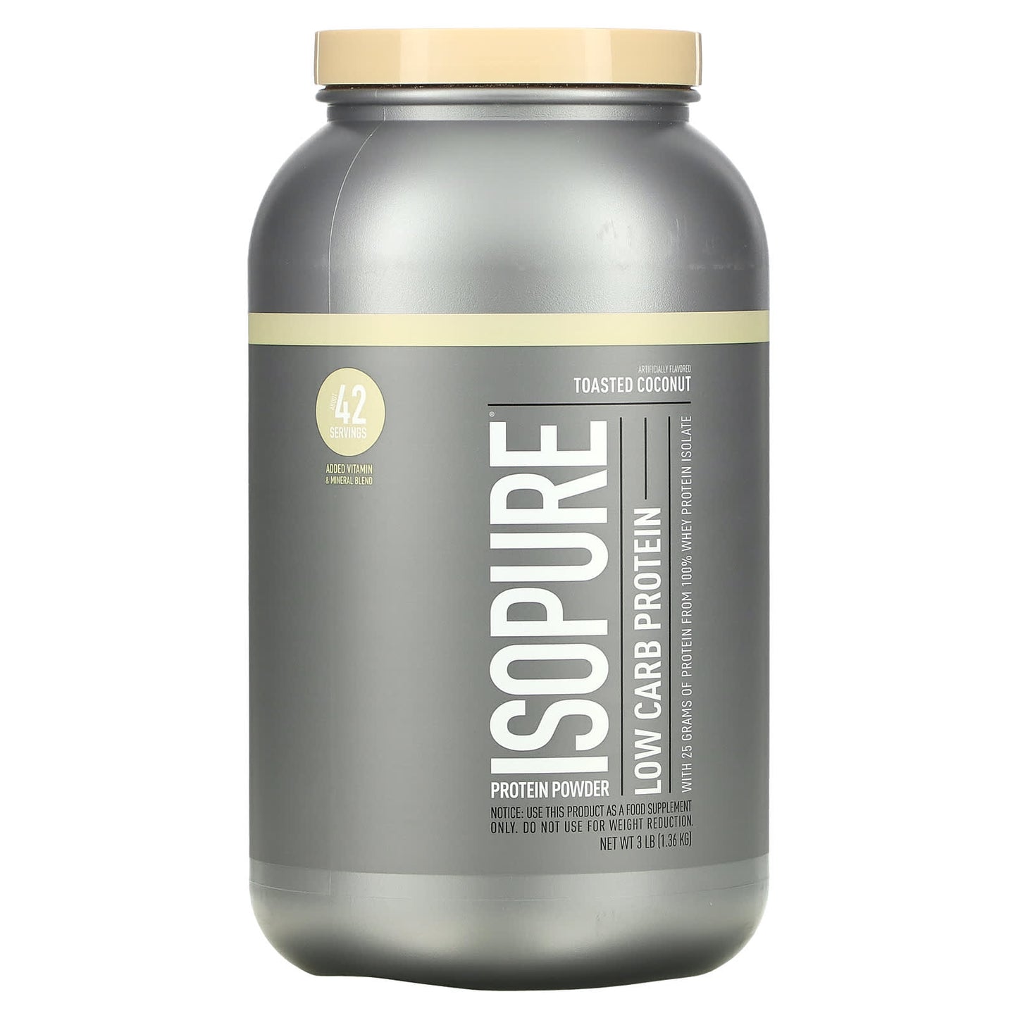 Isopure-Low Carb Protein Powder-Toasted Coconut-3 lb (1.36 kg)