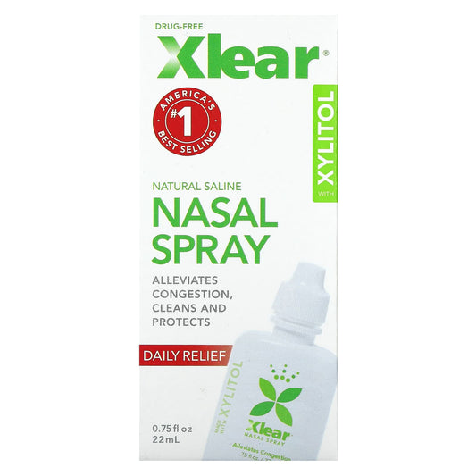 Xlear-Natural Saline Nasal Spray-0.75 fl oz (22 ml)