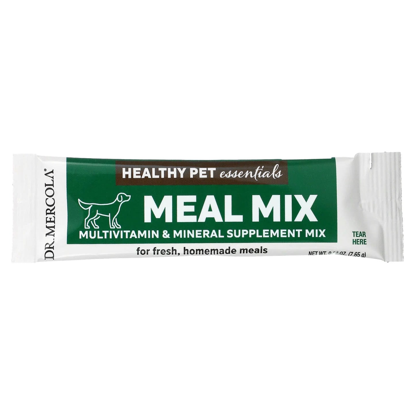 Dr. Mercola, Meal Mix, Multivitamin & Mineral Supplement Mix, For Adult Dogs, 30 Packets, 0.26 oz (7.65 g) Each