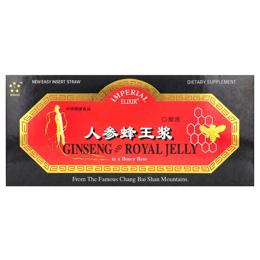 Imperial Elixir-Ginseng & Royal Jelly-10 Bottles-0.34 fl oz (10 ml) Each