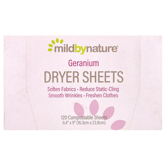 Mild By Nature-Dryer Sheets-Geranium-120 Sheets