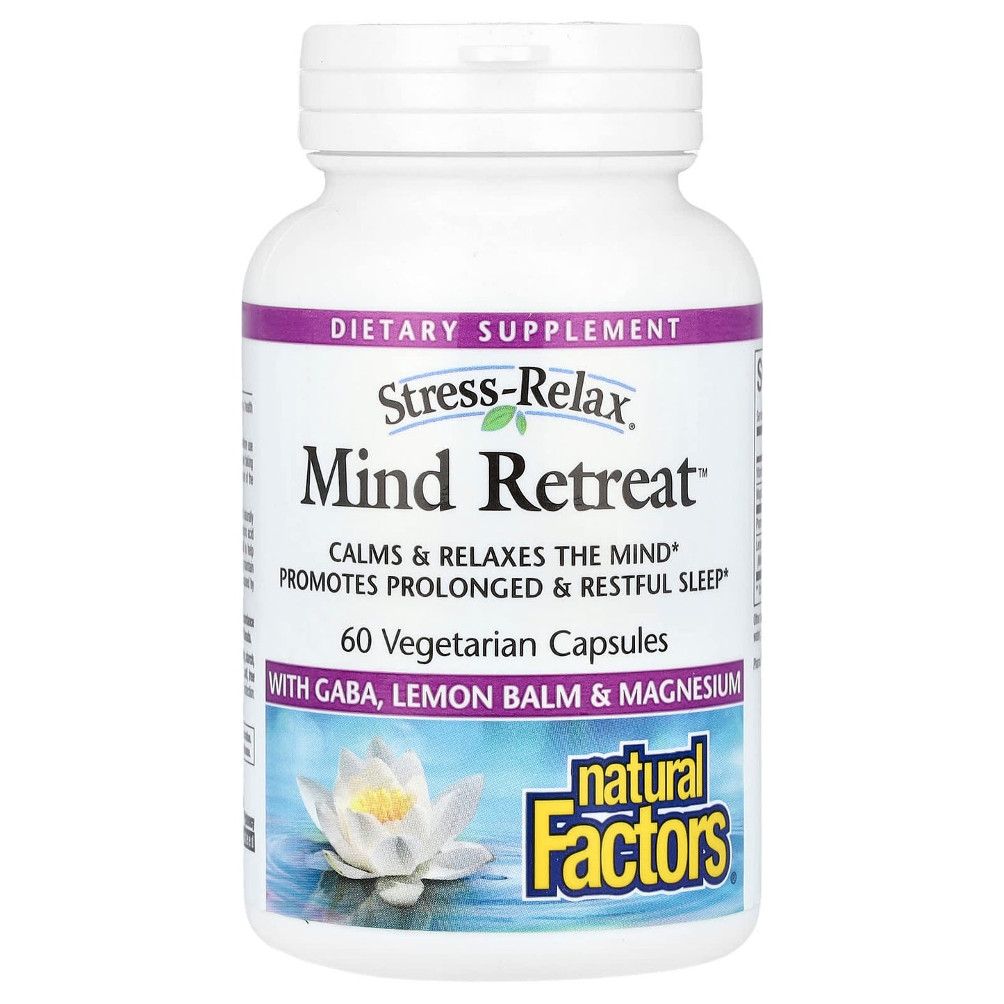 Natural Factors-Stress-Relax-Mind Retreat-60 Vegetarian Capsules