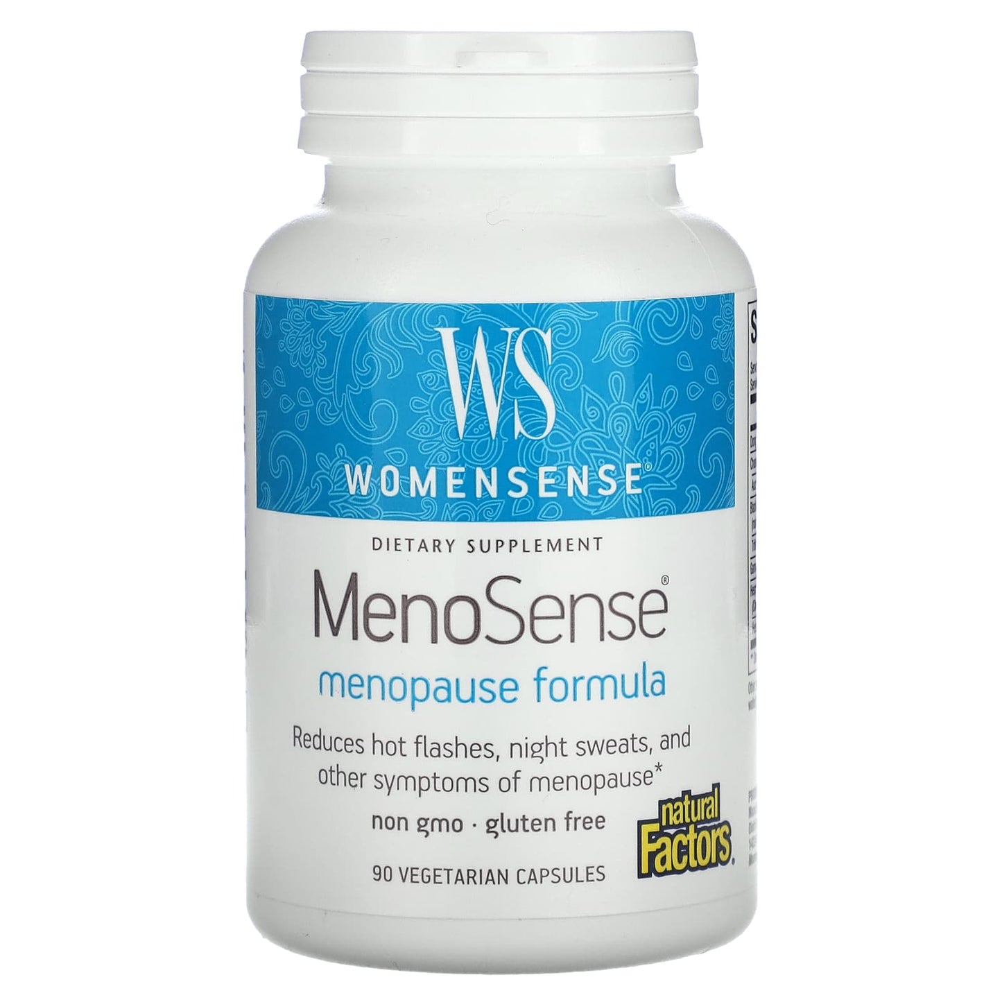 Natural Factors-WomenSense-MenoSense-Menopause Formula-90 Vegetarian Capsules