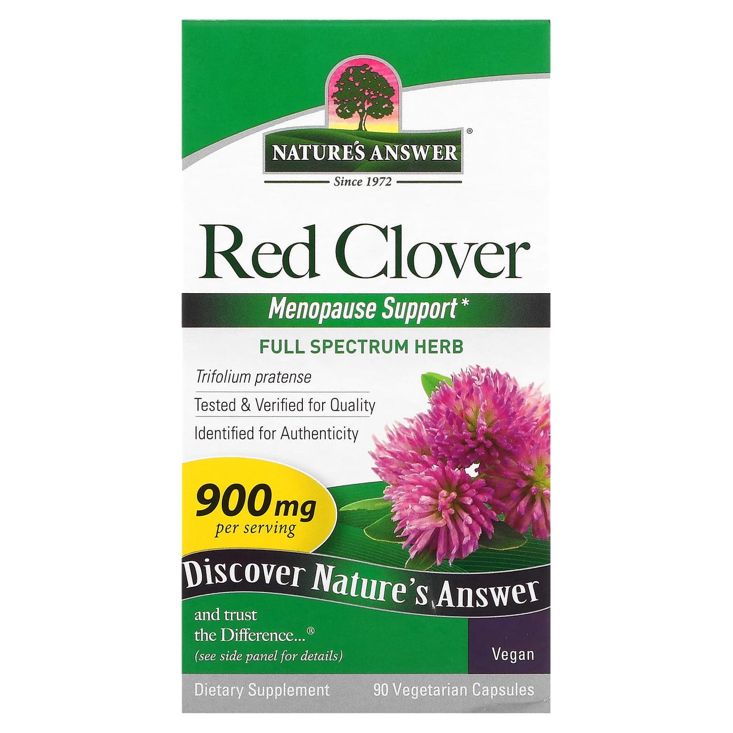 Nature's Answer-Red Clover-900 mg-90 Vegetarian Capsules