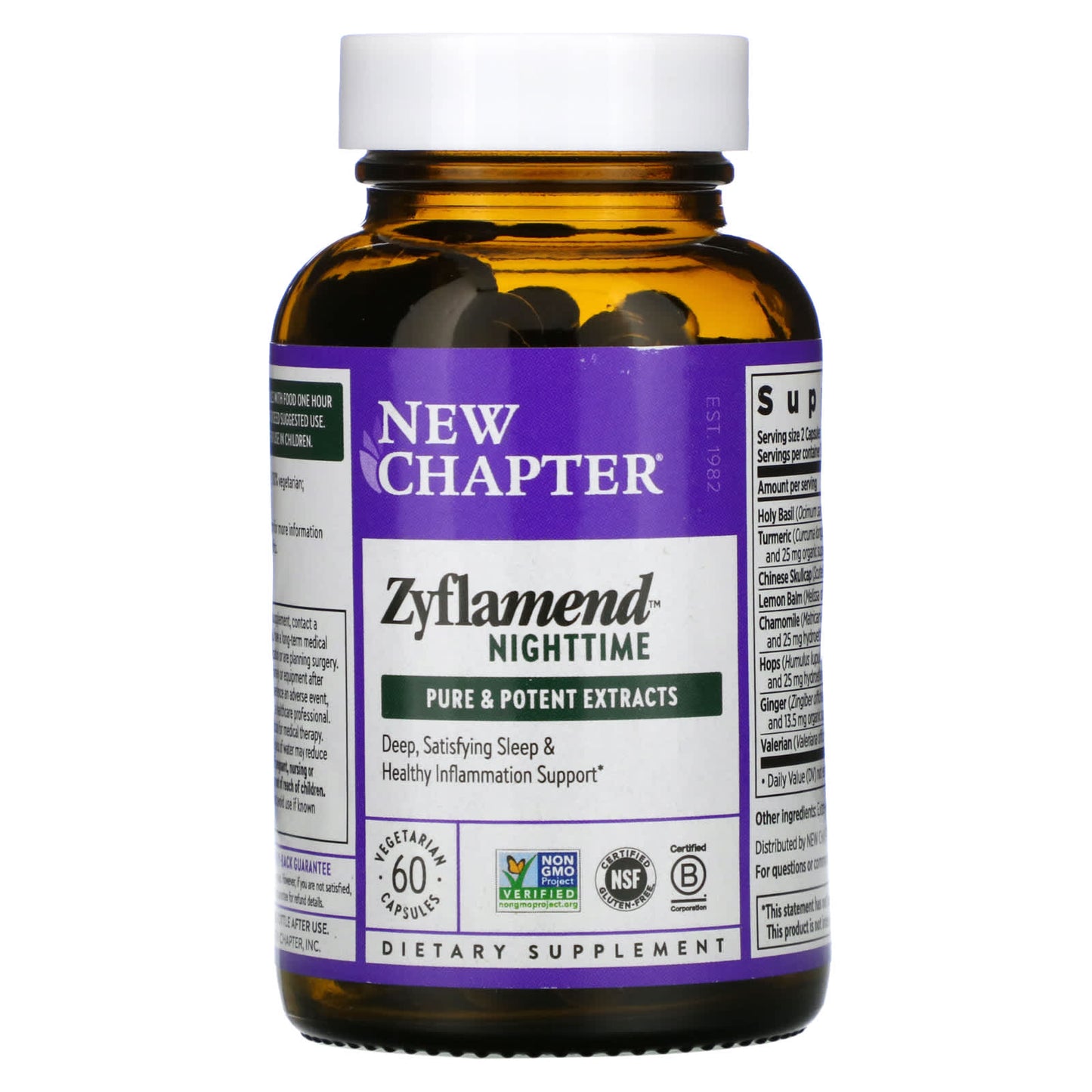 New Chapter, Zyflamend Nighttime, 60 Vegetarian Capsules