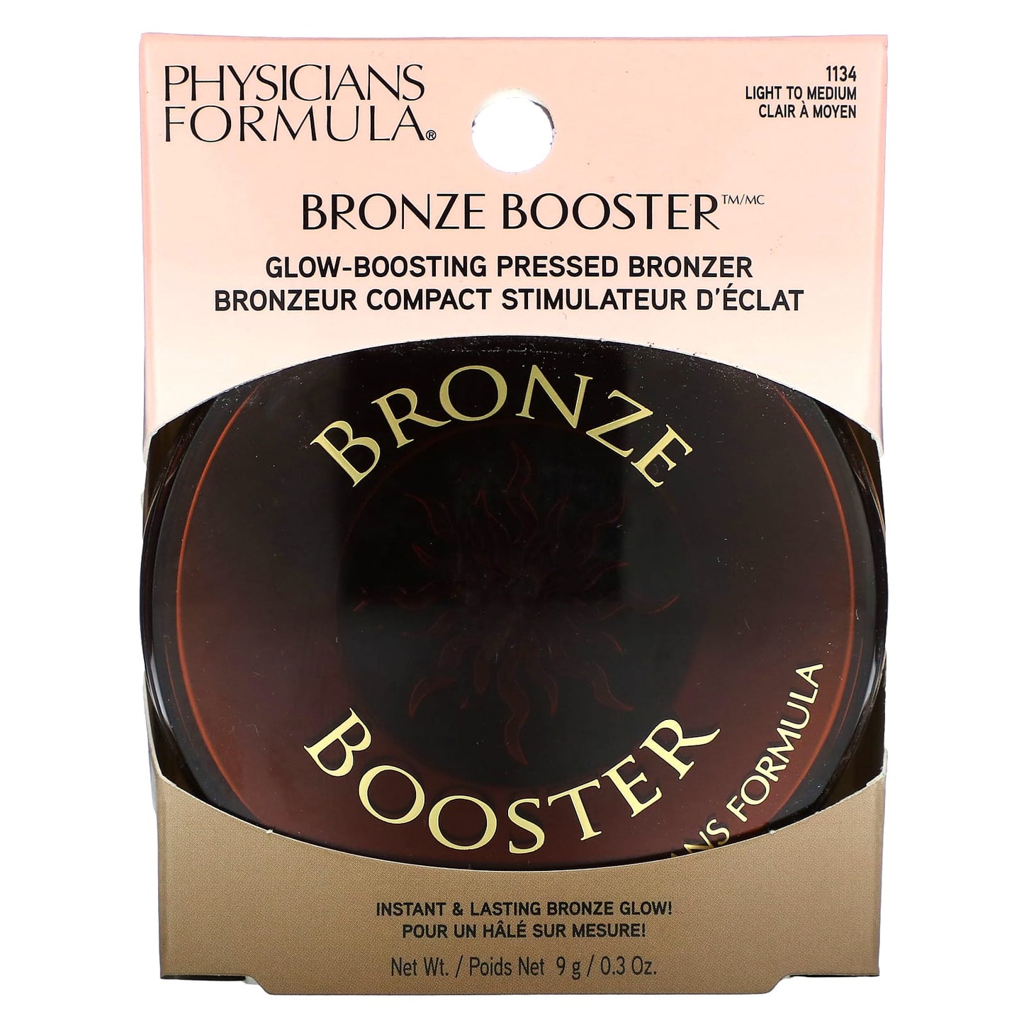 Physicians Formula, Bronze Booster, Glow-Boosting Pressed Bronzer, 1134 Light To Medium, 0.3 oz (9 g)