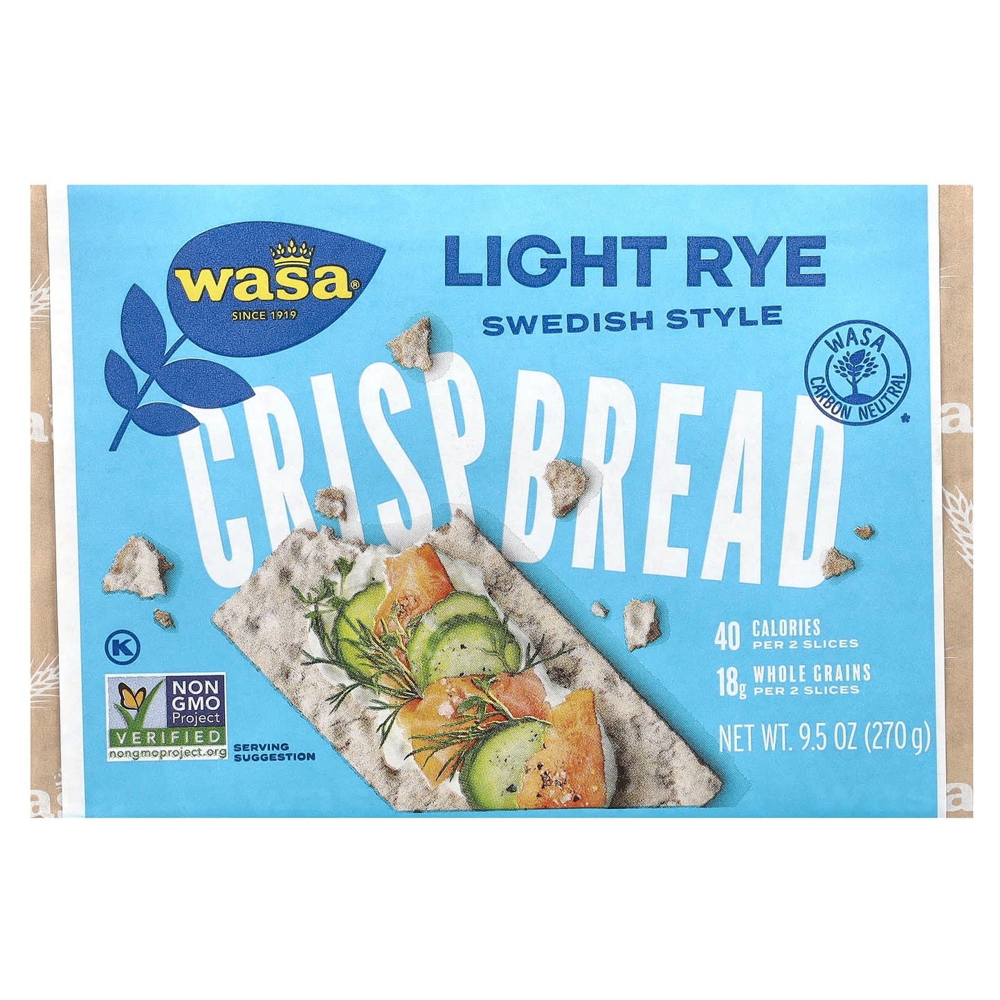 Wasa Flatbread-Crispbread-Light Rye-9.5 oz (270 g)