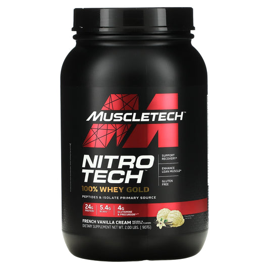 MuscleTech-Nitro Tech-100% Whey Gold-French Vanilla Cream-2 lbs (907 g)