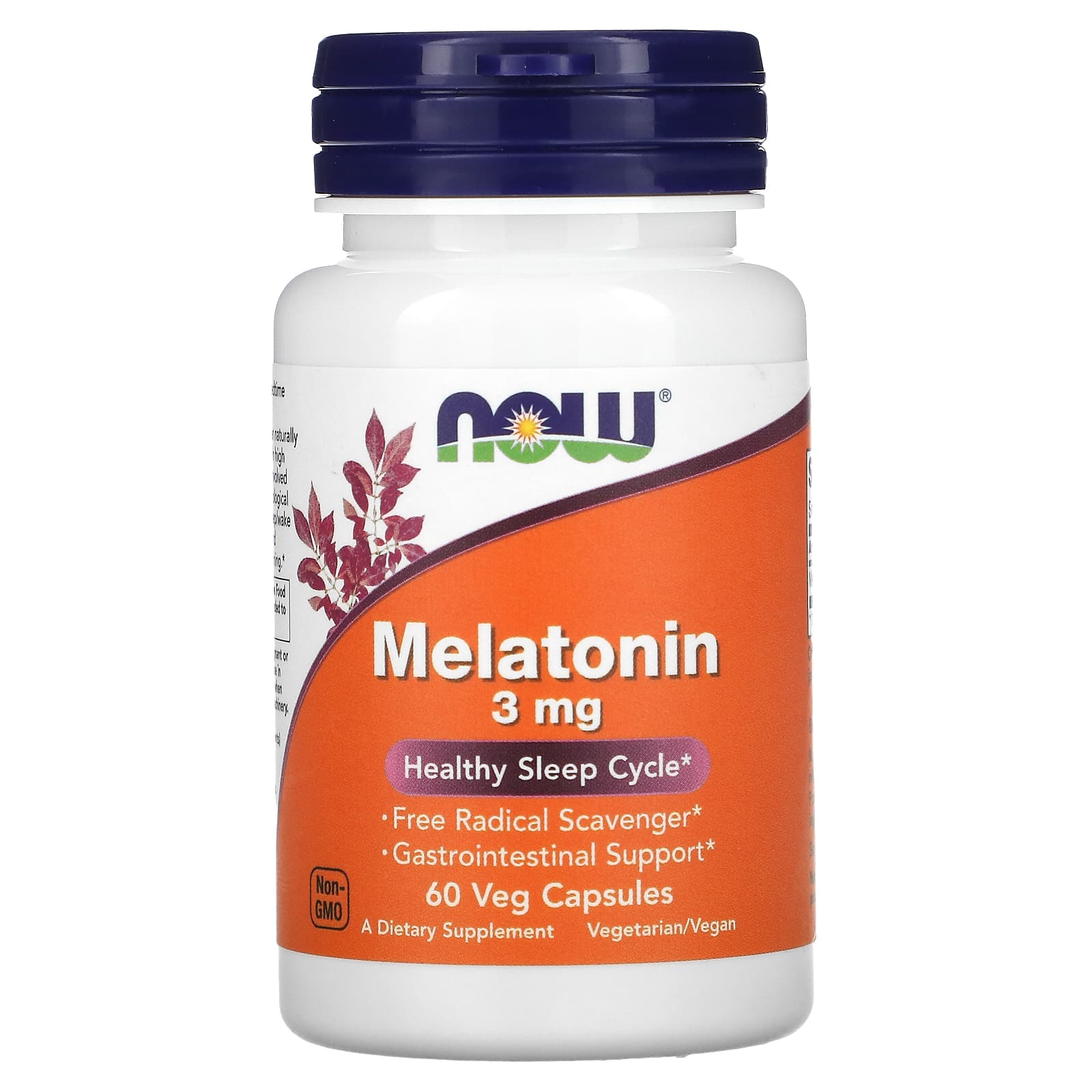 NOW Foods-Melatonin-3 mg-60 Veg Capsules